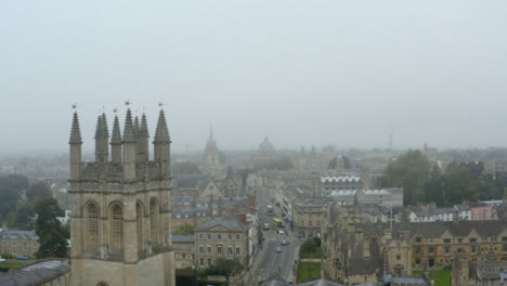 Drone-Shot-Orbiting-Buildings-In-Misty-Oxford-13