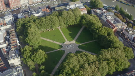Drone-Shot-Orbiting-Park-In-Bristol