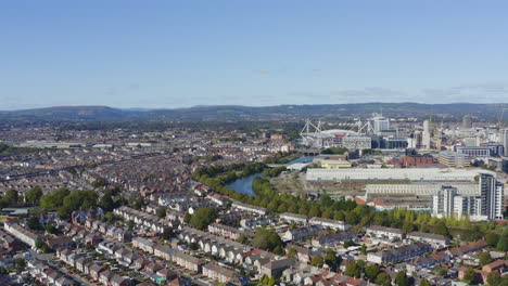 Drone-Shot-Orbiting-Cardiff-City-Skyline-03
