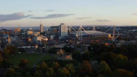 Drone-Shot-Pulling-Away-From-Cardiff-Castle-02