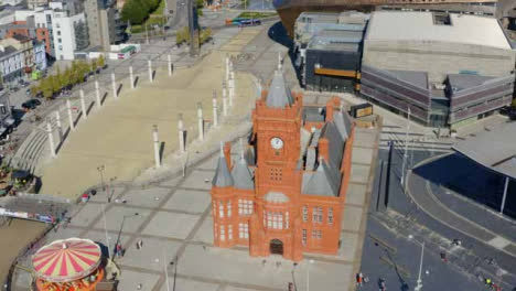 Drone-Shot-Orbiting-Cardiff-Pierhead-02