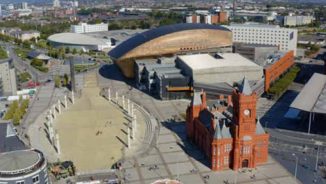 Drone-Shot-Orbiting-Cardiff-Pierhead-04