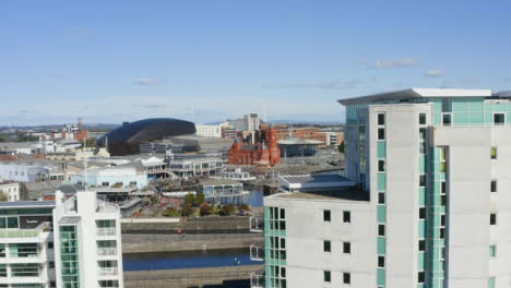 Drone-Shot-Orbiting-Cardiff-Bay-10