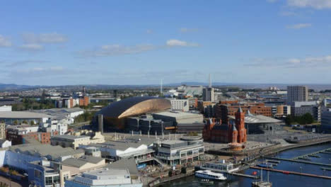 Drone-Shot-Orbiting-Waterfront-In-Cardiff-Short-Version-1-of-2