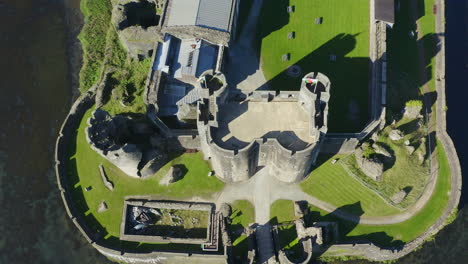 Drone-Shot-Pulling-Away-from-Caerphilly-Castle-Short-Version-1-of-2