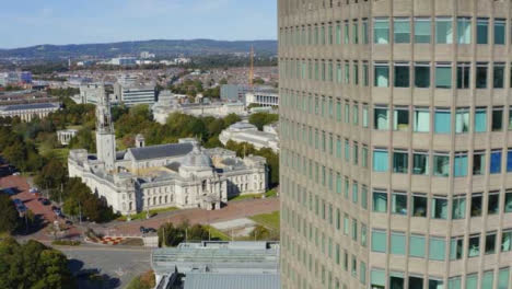 Drone-Shot-Flaying-Past-Capital-Tower-Overlooking-Cardiff-City-Hall-04