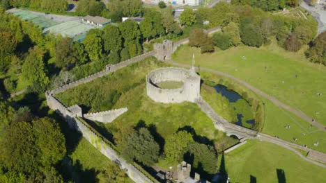 Drone-Shot-Approaching-Cardiff-Castle-Short-Version-1-of-2