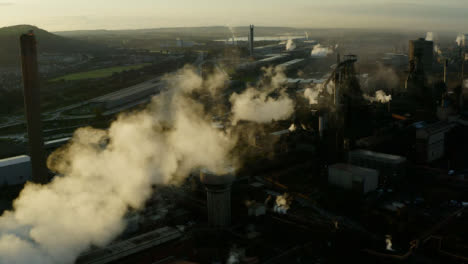 Drone-Shot-Flying-Over-Steel-Manufacturing-Plant-In-Port-Talbot-Short-Version-2-of-2