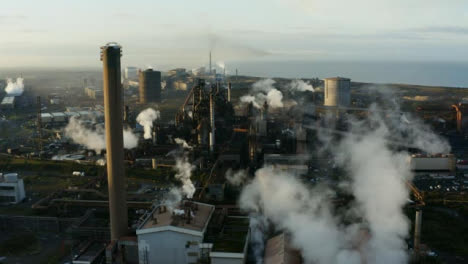 Drone-Shot-Orbiting-Steel-Manufacturing-Plant-In-Port-Talbot-04