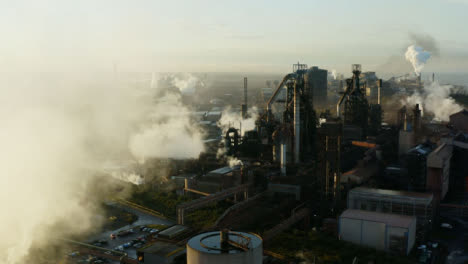 Drone-Shot-Orbiting-Steel-Manufacturing-Plant-In-Port-Talbot-05
