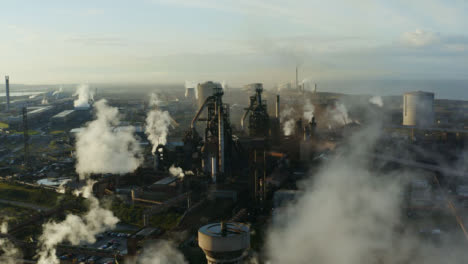 Drone-Shot-Orbiting-Steel-Manufacturing-Plant-In-Port-Talbot-12