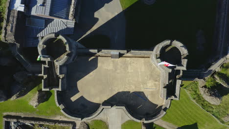 Drone-Shot-Rising-Above-Caerphilly-Castle-