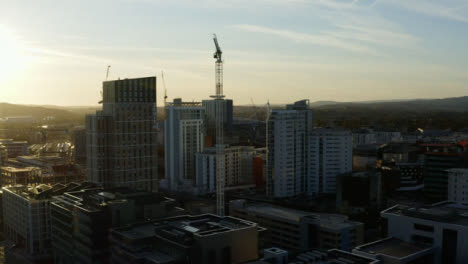 Drone-Shot-Orbiting-High-Rise-Buildings-In-Cardiff-01