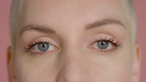 Extreme-Close-Up-Shot-of-Female-Model's-Blue-Eyes