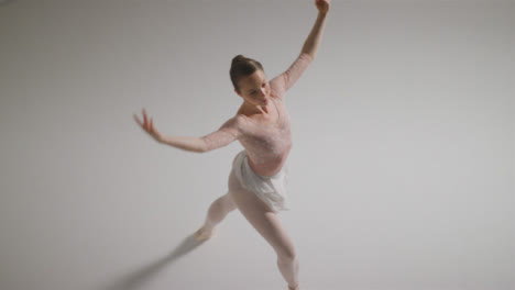 High-Angle-Shot-of-Ballet-Dancer-Dancing