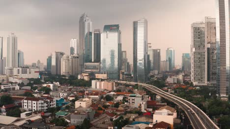 Drone-Shot-Rising-Up-In-Jakarta
