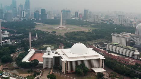 Drone-Shot-Over-Top-of-Istiqlal-Mosque
