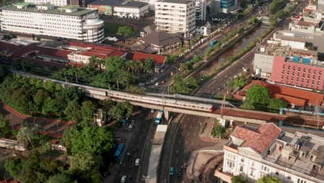 Drone-Shot-of-Train-Tracks-in-Jakarta