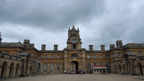 Courtyard-at-Blenheim-Palace-with-Clock-Tower