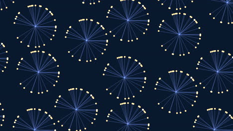 Random-circles-pattern-with-blue-lines-and-yellow-dots