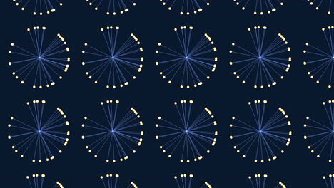 Circles-pattern-with-blue-lines-and-yellow-dots
