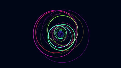 Motion-colorful-spiral-lines-in-dark-space