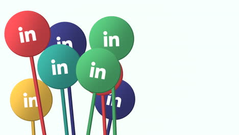 Social-LinkedIn-icons-on-network-background