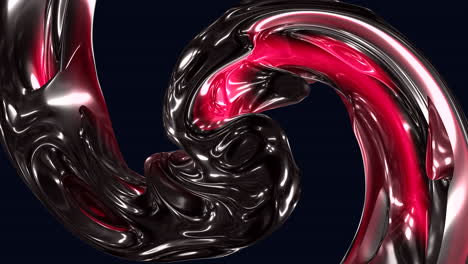 Forma-Líquida-Futurista-Oscura-Con-Color-Degradado-Rojo-Y-Negro-En-El-Espacio-Exterior