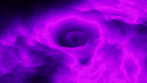 Flowing-mystical-purple-cloud-in-spiral-on-black-outer-space