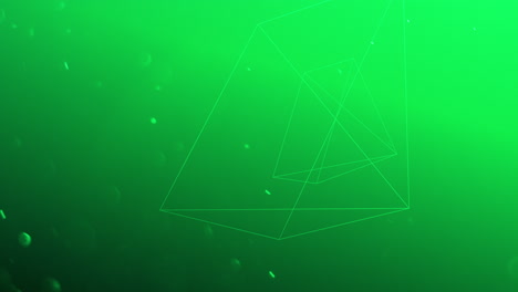 Abstract-green-geometric-triangles-in-space-with-dust
