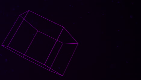 Cubos-Geométricos-Púrpuras-Abstractos-En-El-Espacio-Con-Polvo