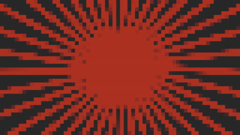 Gradient-red-pixels-and-rays-pattern