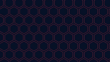 Motion-neon-red-hexagons-pattern