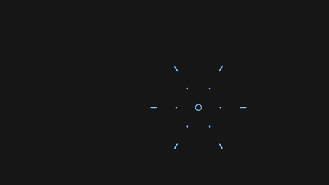 Motion-speed-simple-blue-geometric-shapes-on-black-color