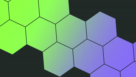 Neon-green-and-purple-hexagons-pattern