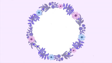 Retro-Lila-Romantische-Blumen-Im-Rahmen