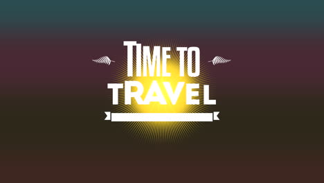 Time-To-Travel-with-yellow-sun-rays-and-ribbon
