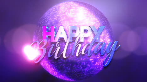 Happy-Birthday-with-purple-disco-ball-and-round-glitters