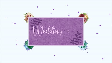 Wedding-Day-on-purple-frame-with-vintage-flowers