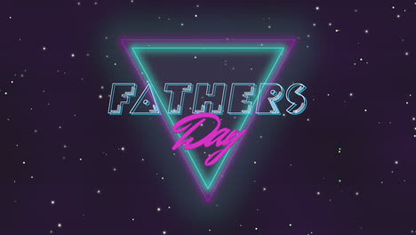 Father-Day-with-neon-triangle-and-stars-in-galaxy