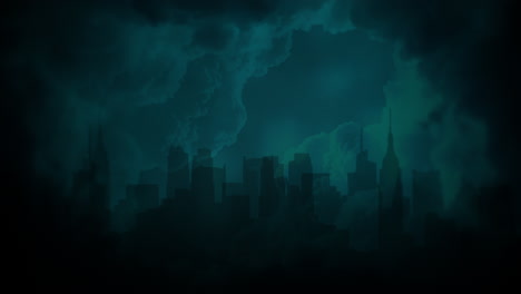 Nachtstadtbild-Mit-Blauen-Dunklen-Wolken