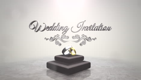 Wedding-Invitation-with-rings-on-ceremony-stage