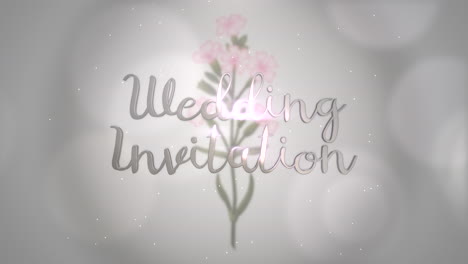 Wedding-Invitation-with-rose-flowers-and-bokeh