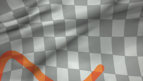Bunte-Sportrennenflagge-Auf-Kariertem-Muster