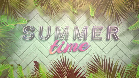 Summer-Time-on-wall-with-tropical-palms-and-neon-texts