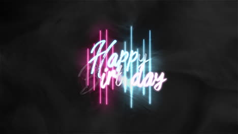 Happy-Birthday-with-red-and-blue-neon-lines-on-black-color