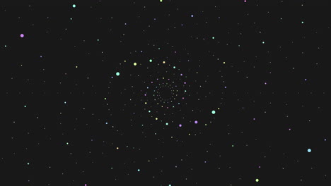 Spiral-neon-dots-on-dark-space