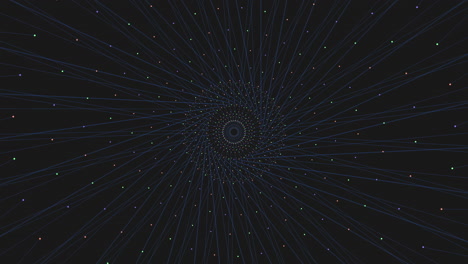 Neon-connected-dots-and-lines-in-circles-on-dark-space