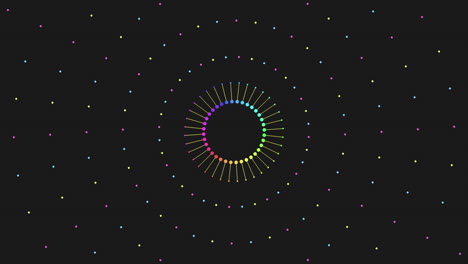 Neon-futuristic-circles-from-small-dots-and-lines-on-dark-space