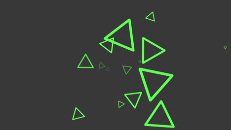Volar-Forma-De-Triángulos-Verde-Neón-Simple